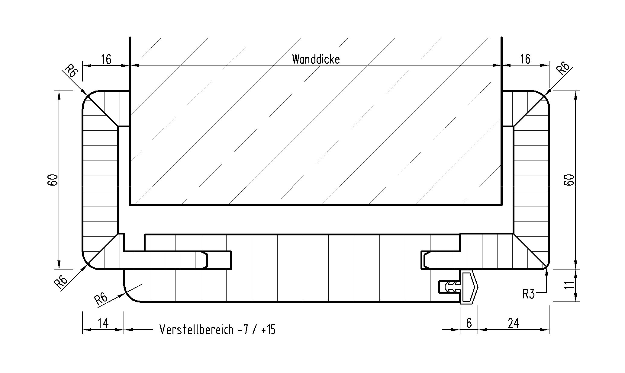 Zarge VZ-R mit runder Futterplatte und Bekleidungen, Oberfläche Eiche, Bänder V 3400 von Jeld Wen