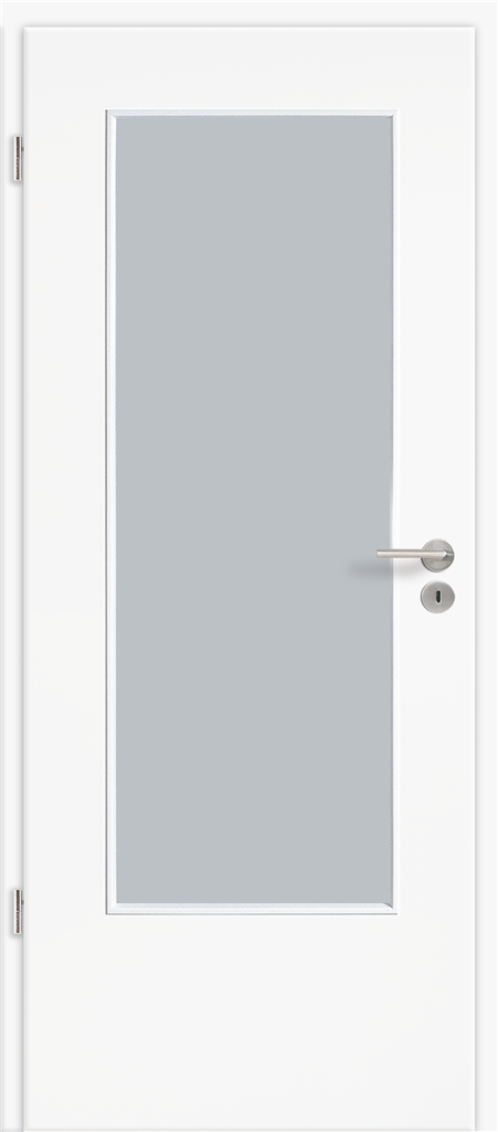 DuriTop Uni Weißlack Zimmertür mit Lichtausschnitt | Optima 30 Innentür von Jeld-Wen