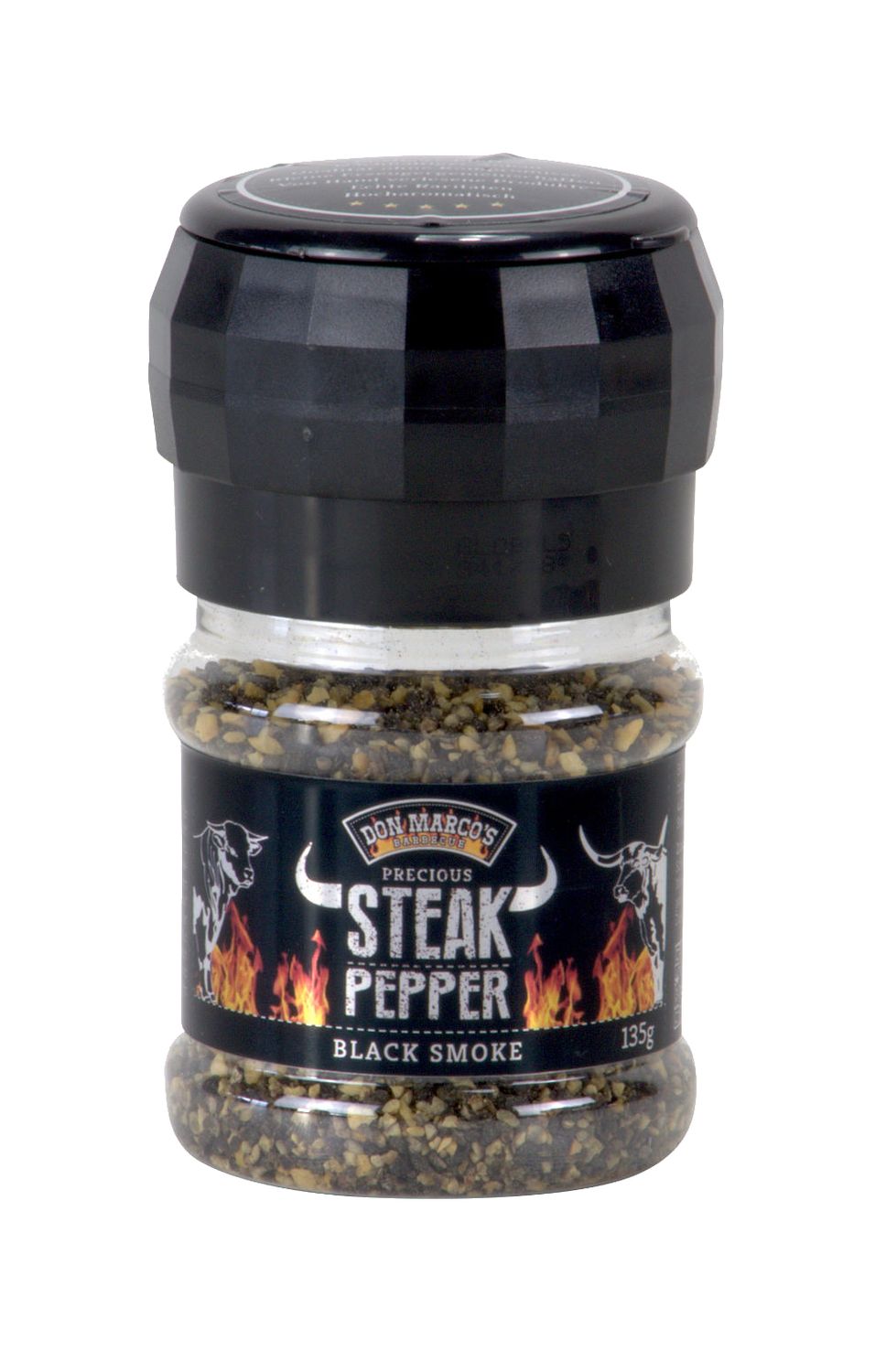 Don Marco´s Precious Steak Pepper Black Smoke | 135g  Deckelmühle